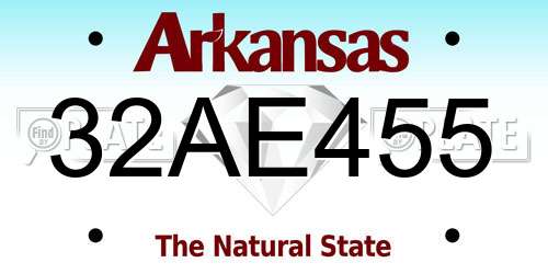 32AE455 Arkansas License Plate