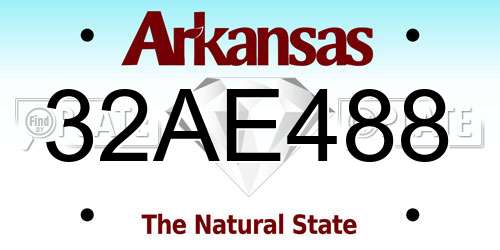 32AE488 Arkansas License Plate