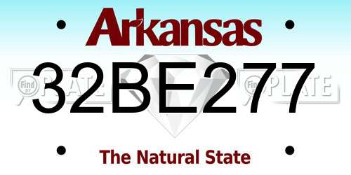 32BE277 Arkansas License Plate