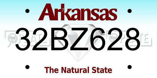 32BZ628 Arkansas License Plate