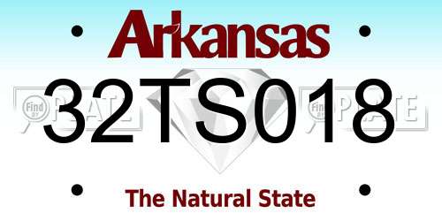 32TS018 Arkansas License Plate