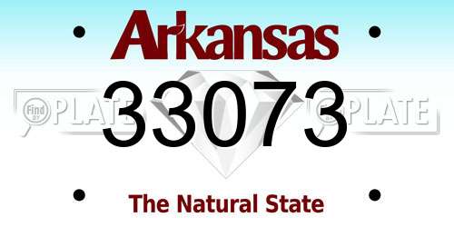 33073 Arkansas License Plate