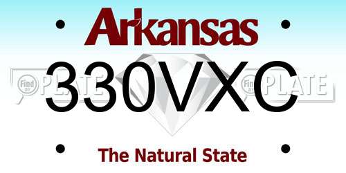 330VXC Arkansas License Plate