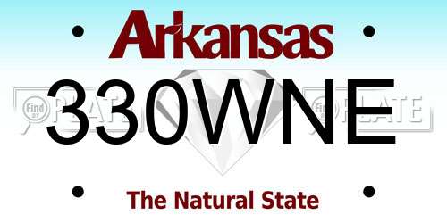 330WNE Arkansas License Plate