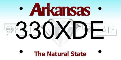330XDE Arkansas License Plate