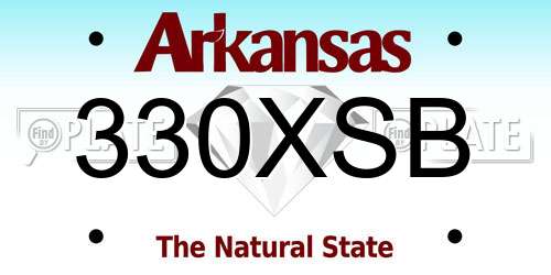 330XSB Arkansas License Plate