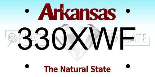 330XWF Arkansas License Plate