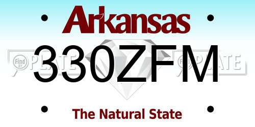 330ZFM Arkansas License Plate