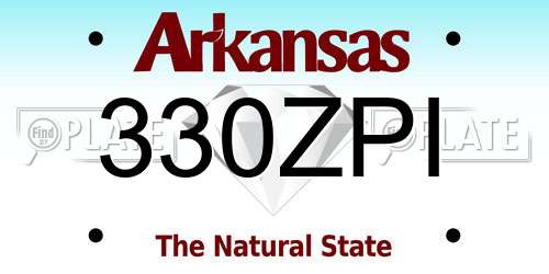 330ZPI Arkansas License Plate