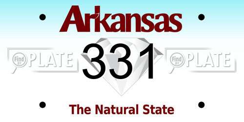 331 Arkansas License Plate