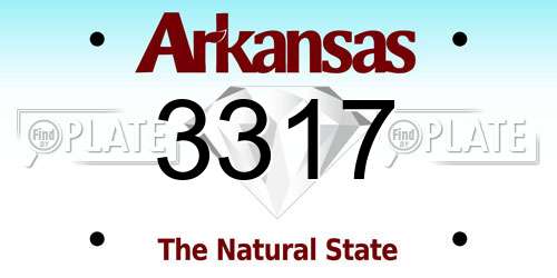 3317 Arkansas License Plate