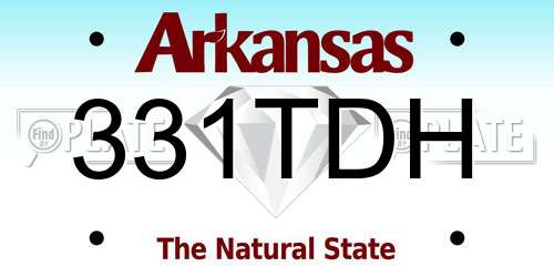 331TDH Arkansas License Plate