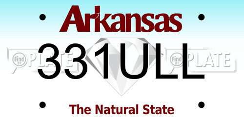 331ULL Arkansas License Plate