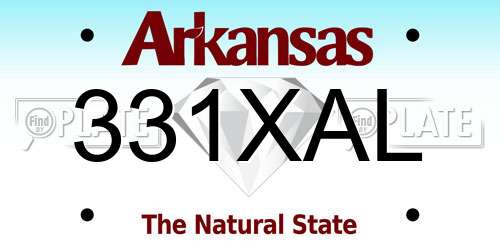 331XAL Arkansas License Plate