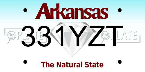 331YZT Arkansas License Plate