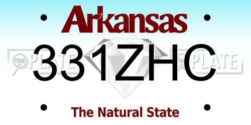 331ZHC Arkansas License Plate
