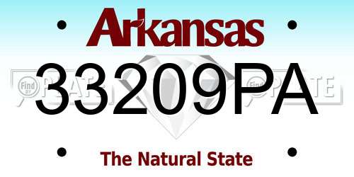 33209PA Arkansas License Plate