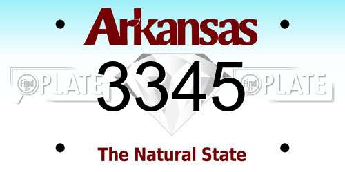 3345 Arkansas License Plate