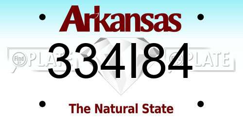 334I84 Arkansas License Plate