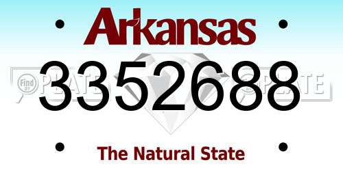 3352688 Arkansas License Plate