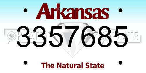 3357685 Arkansas License Plate