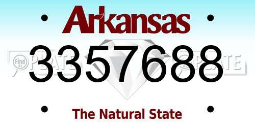 3357688 Arkansas License Plate