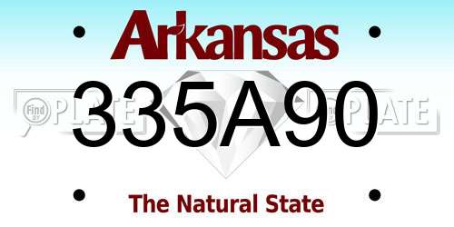 335A90 Arkansas License Plate