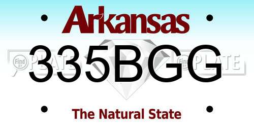 335BGG Arkansas License Plate