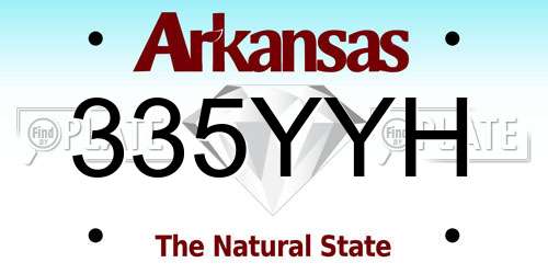 335YYH Arkansas License Plate