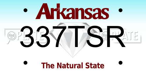 337TSR Arkansas License Plate