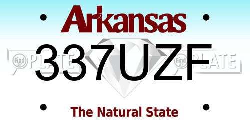 337UZF Arkansas License Plate