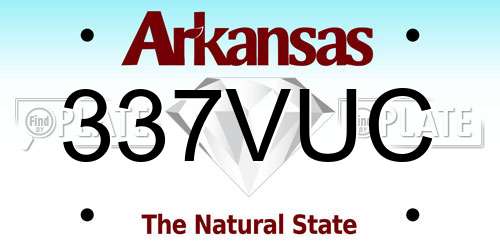 337VUC Arkansas License Plate