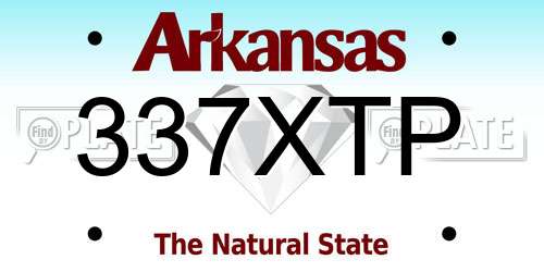 337XTP Arkansas License Plate