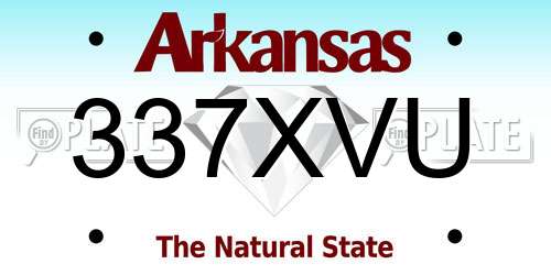337XVU Arkansas License Plate