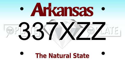 337XZZ Arkansas License Plate