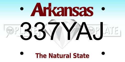 337YAJ Arkansas License Plate
