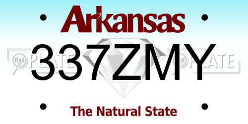 337ZMY Arkansas License Plate