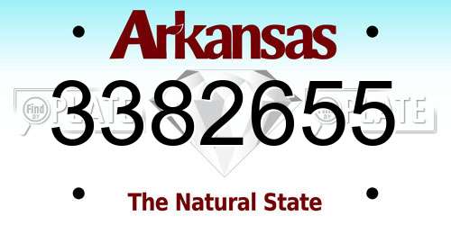 3382655 Arkansas License Plate