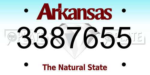 3387655 Arkansas License Plate