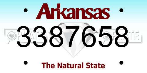 3387658 Arkansas License Plate