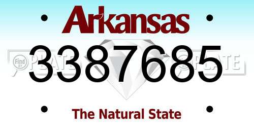 3387685 Arkansas License Plate