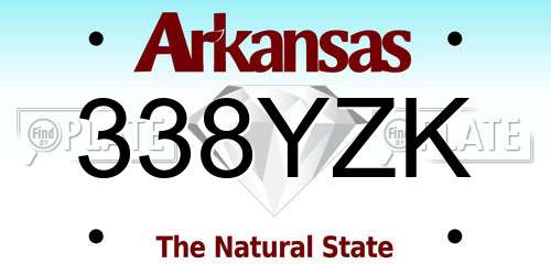 338YZK Arkansas License Plate