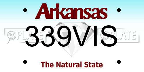 339VIS Arkansas License Plate