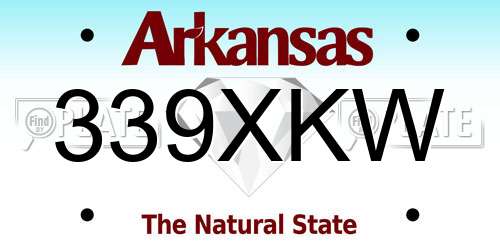 339XKW Arkansas License Plate