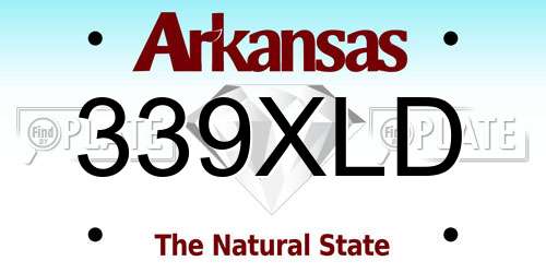 339XLD Arkansas License Plate