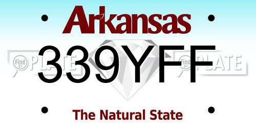 339YFF Arkansas License Plate