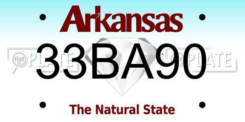 33BA90 Arkansas License Plate