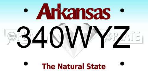 340WYZ Arkansas License Plate