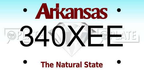 340XEE Arkansas License Plate