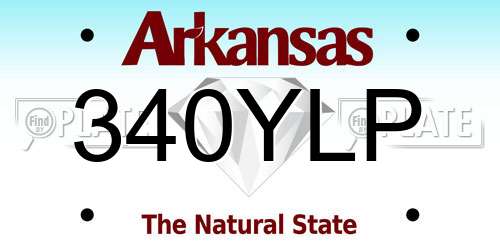340YLP Arkansas License Plate